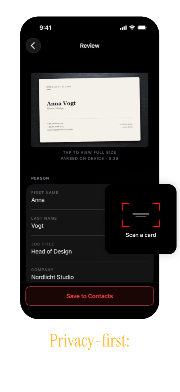 Private. Offline. On-Device. Private. Offline. On-Device.